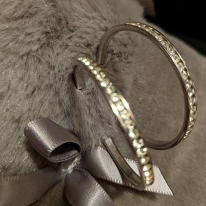 WHBM Rhinestone Hoop Earrings